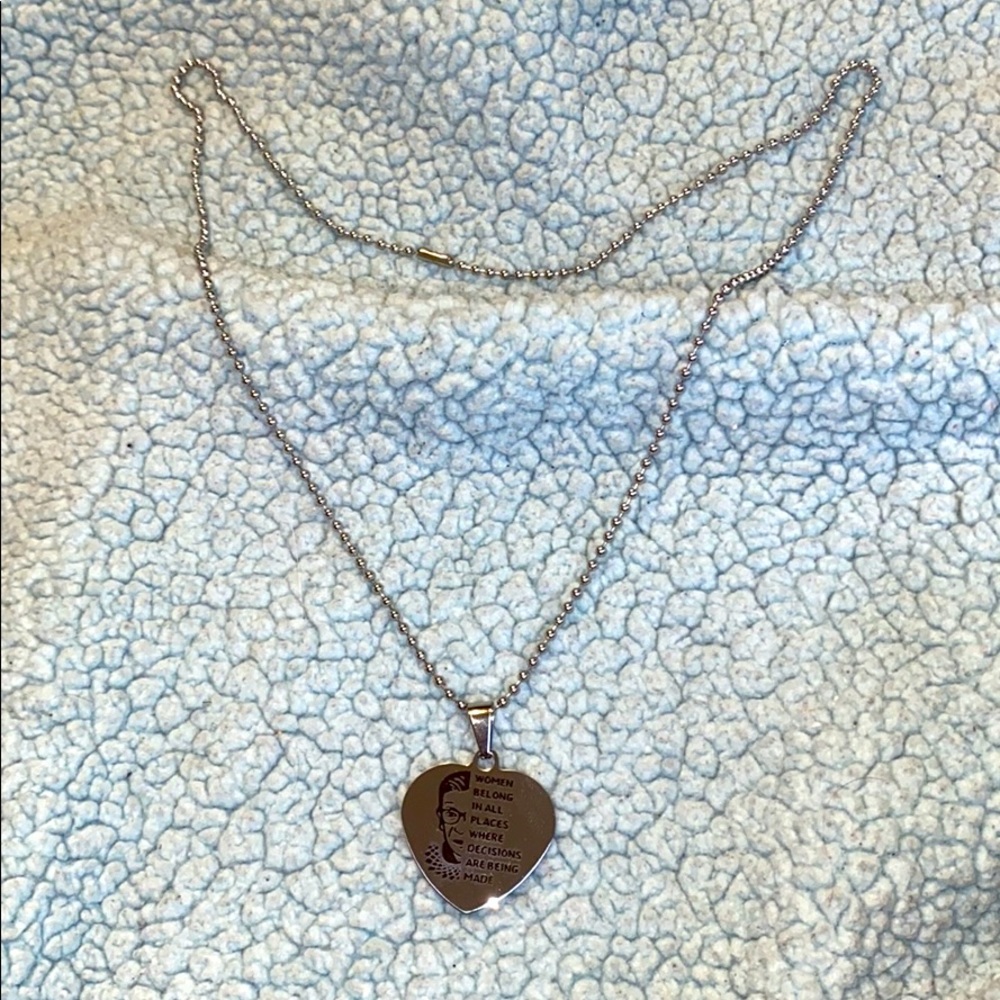 3/$20 RBG, Ruth Bader Ginsburg Never Used Necklace